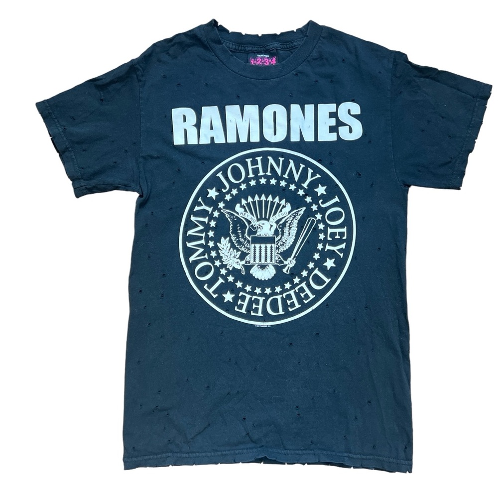 Ramones 1234‎ T-shirt Women’s Size Small Presidential Seal Crest Logo Punk Rock